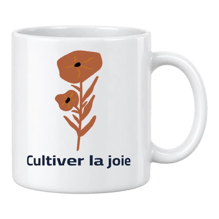 Mug — Feuillage · Jardin secret — Devant — Blanc